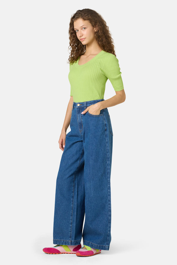 Gorman - Ava Organic Cotton Jean - mid-blue