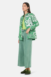 Gorman - Paisley Parade Denim Shacket - green