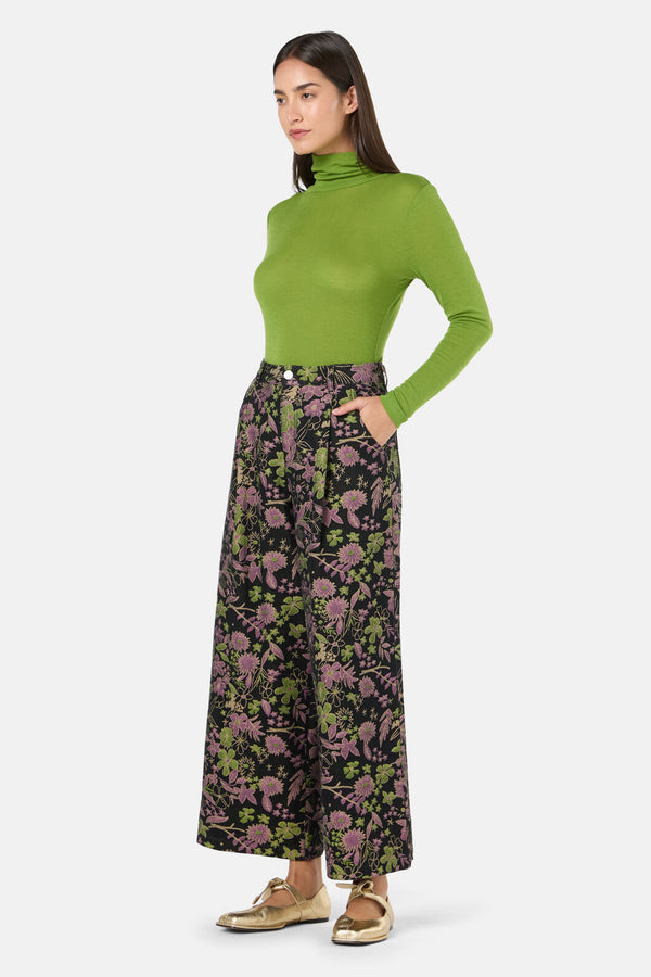 Gorman - Floral Flight Denim Skort - black