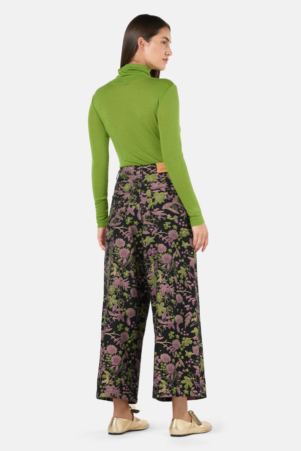 Gorman - Floral Flight Denim Skort - black