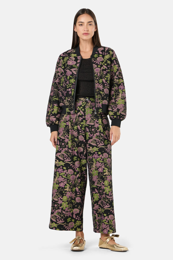 Gorman - Floral Flight Denim Skort - black