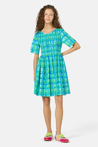 Gorman - Montage Check Shirring Dress - check