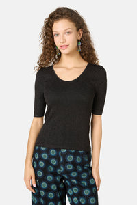 Gorman - Ballet Rib Knit Top - black