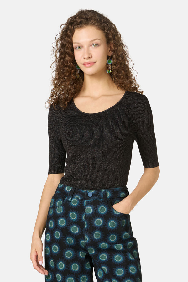 Gorman - Ballet Rib Knit Top - black