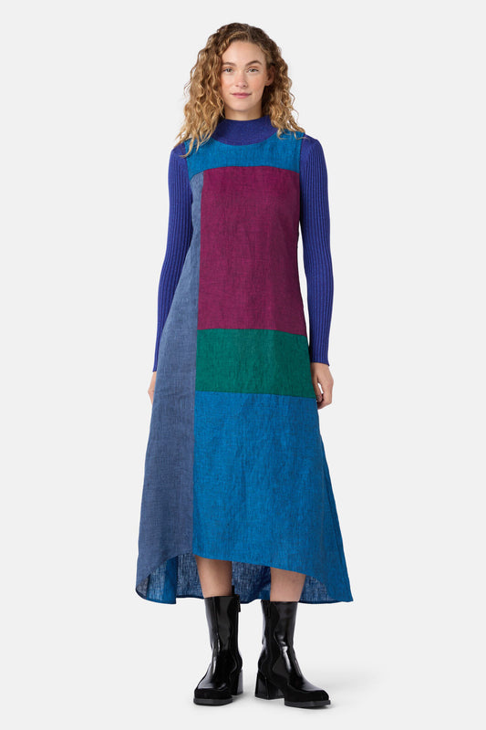 Gorman - Inky Spliced Linen Dress - multi