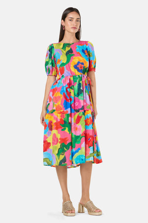 Gorman - Expressionist Tiered Dress - print