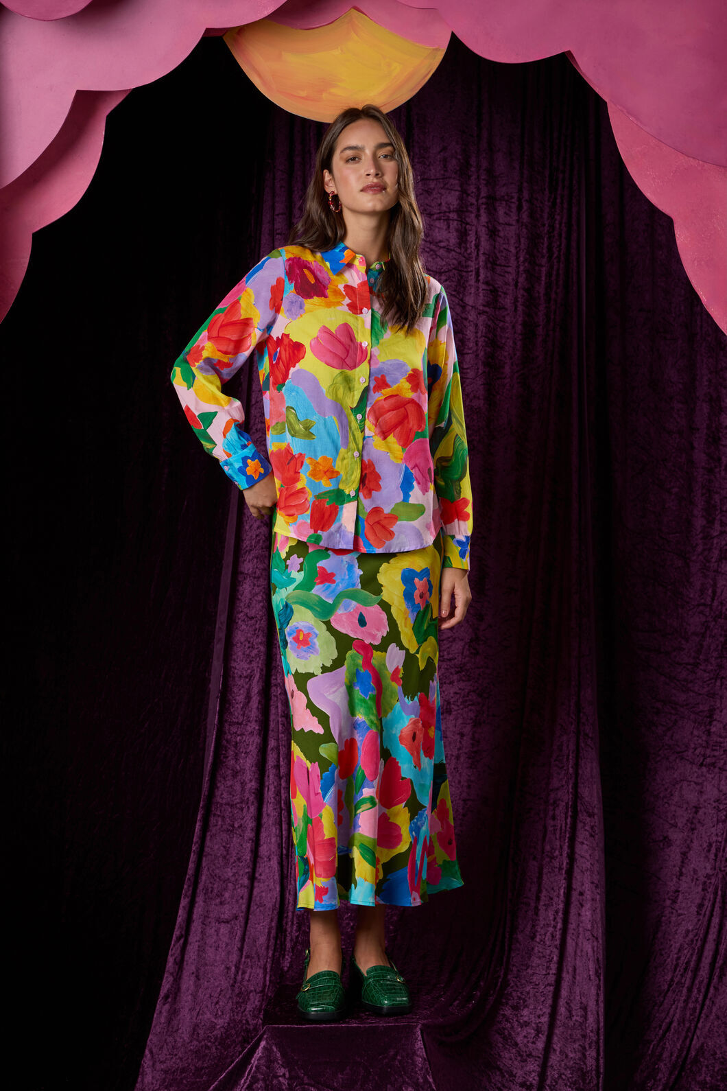 Gorman - Expressionist Slip Skirt - print