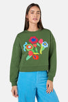 Gorman - Expressionist Embroidered Sweater - olive