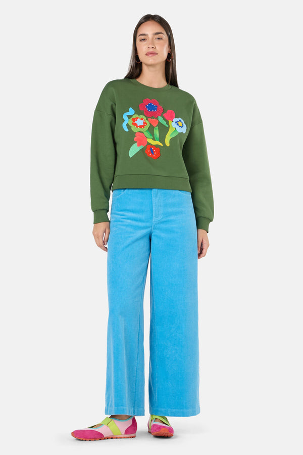 Gorman - Expressionist Embroidered Sweater - olive