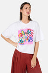 Gorman - Abstract Flower Embroidered Relaxed Tee - print