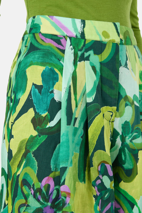 Gorman - Abstract Flower Linen Pant - print