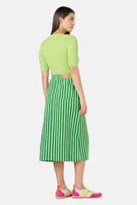 Gorman - Linea Stripe Denim Skirt - stripe