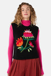 Gorman - Pretty Protea Knit Vest - black