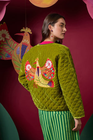 Gorman - Blooming Bird Print Jacket - green