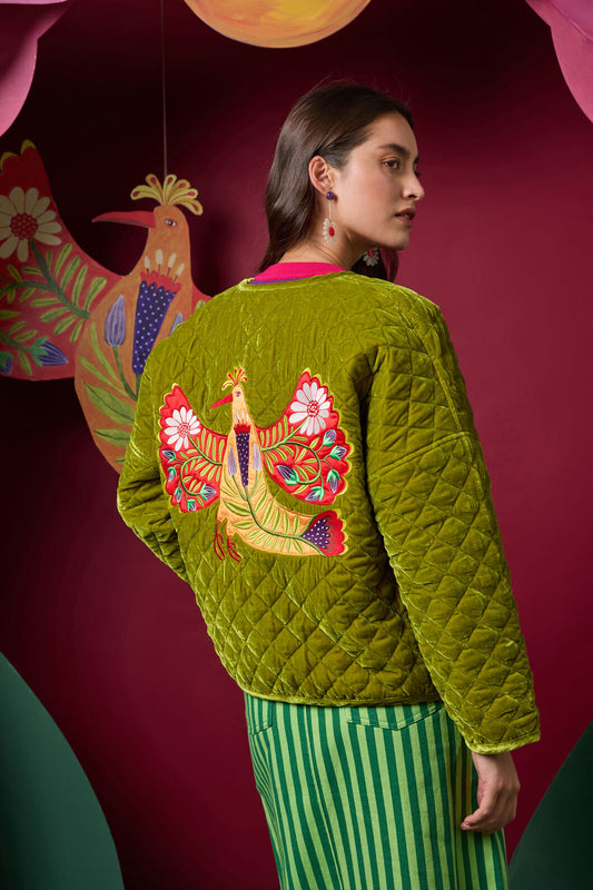 Gorman - Blooming Bird Print Jacket - green