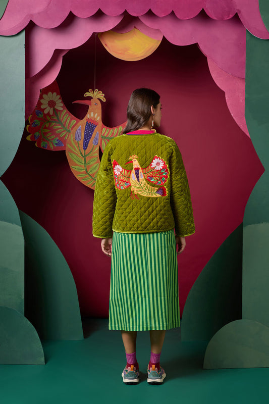 Gorman - Blooming Bird Print Jacket - green