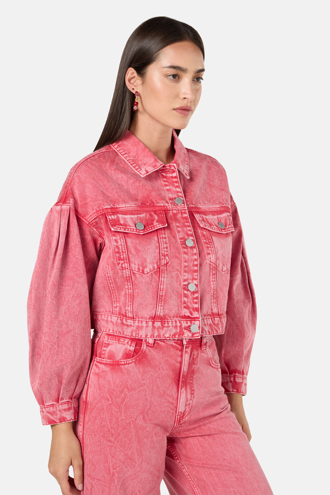 Gorman - Fadeaway Acid Wash Denim Jacket - pink