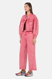 Gorman - Fadeaway Acid Wash Denim Jacket - pink