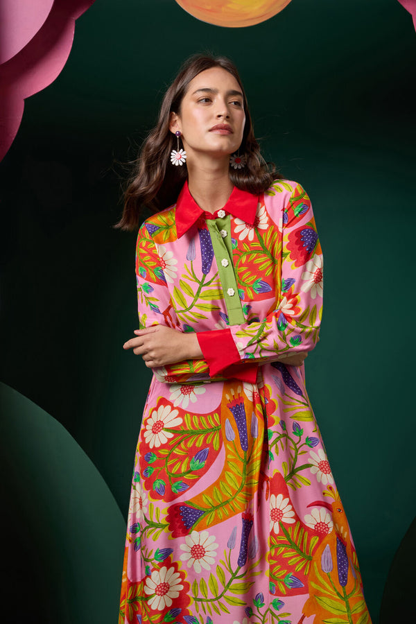 Gorman - Blooming Bird Print Dress - print