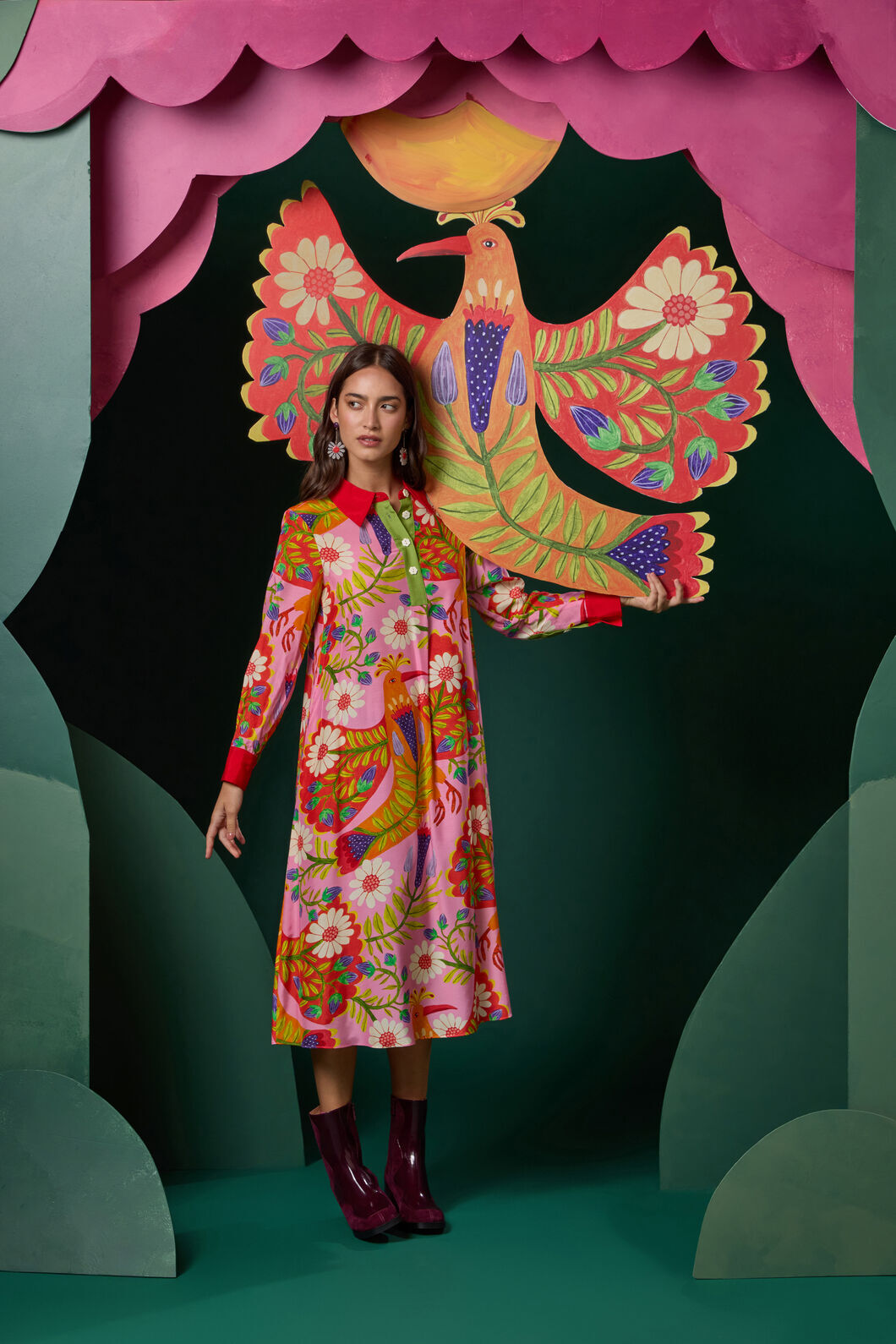 Gorman - Blooming Bird Print Dress - print