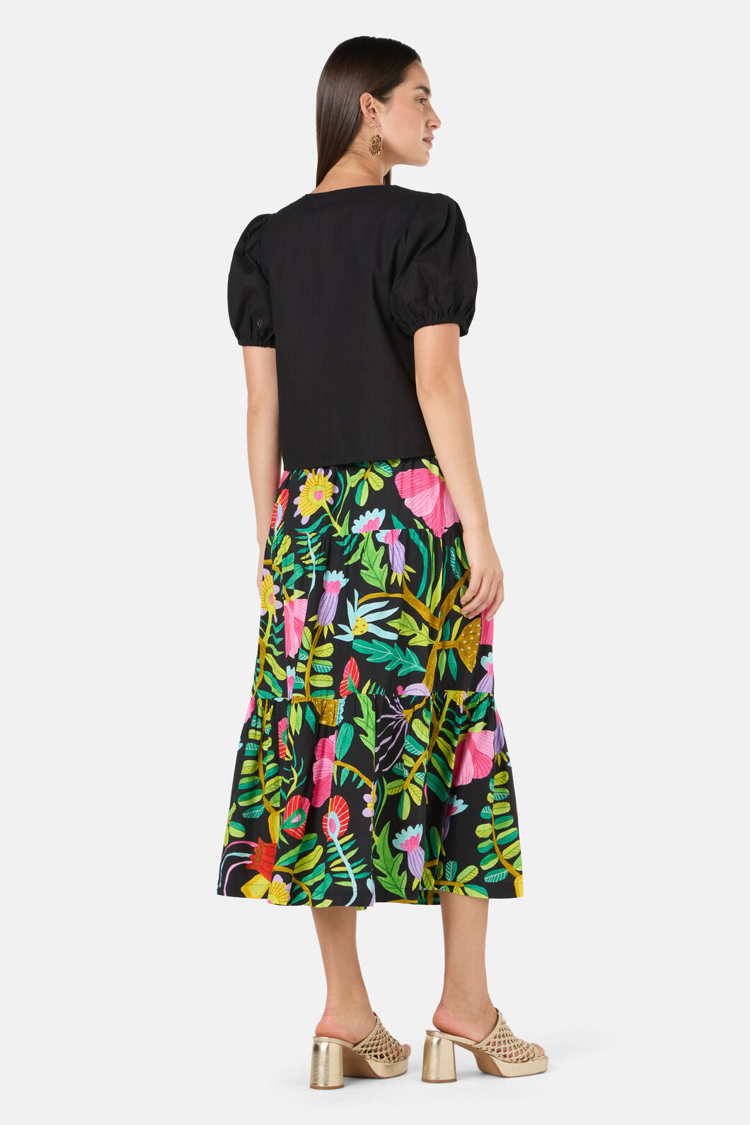 Gorman - Whimsical Embroidered Top - black