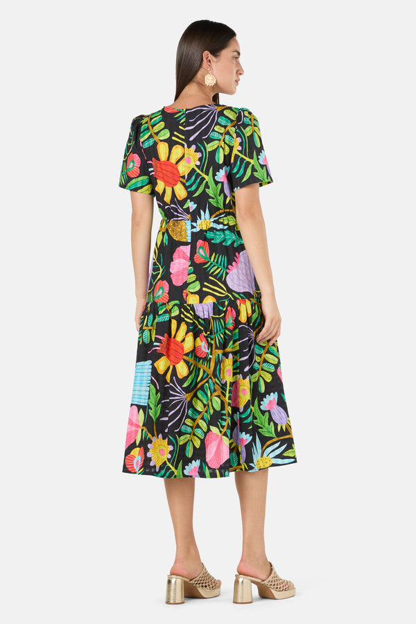 Gorman - Whimsical Blooms Tiered Dress - print