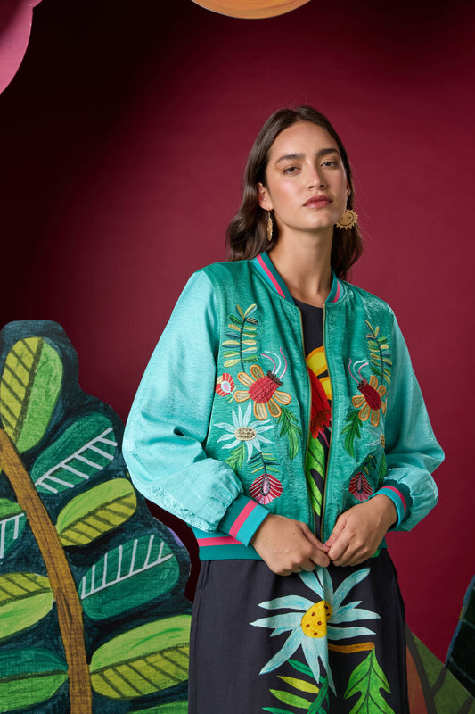 Gorman - Whimsical Embroidered Bomber - multi