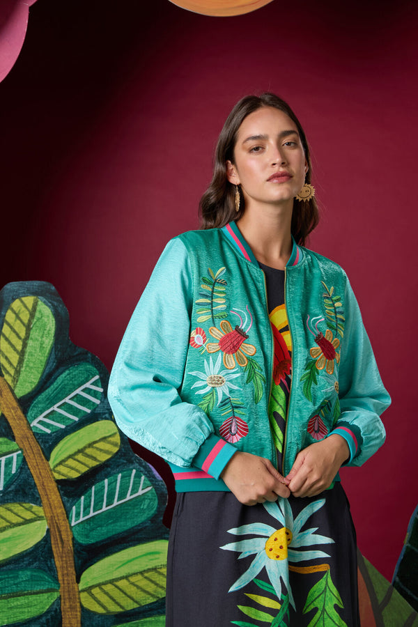 Gorman - Whimsical Embroidered Bomber - multi