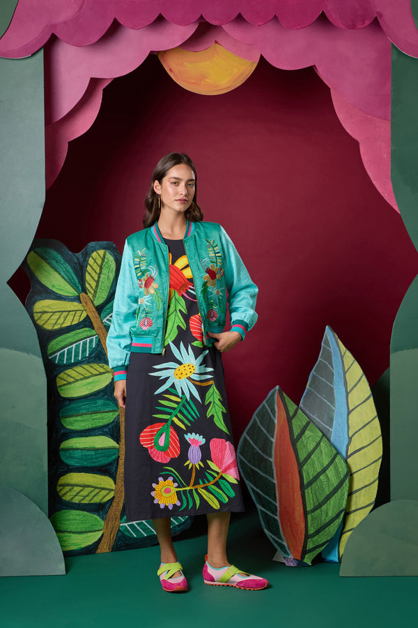 Gorman - Whimscial Blooms Jersey Dress - black