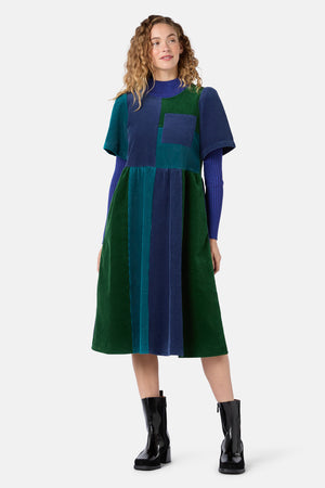 Gorman - Puzzle Spliced Corduroy Dress - multi