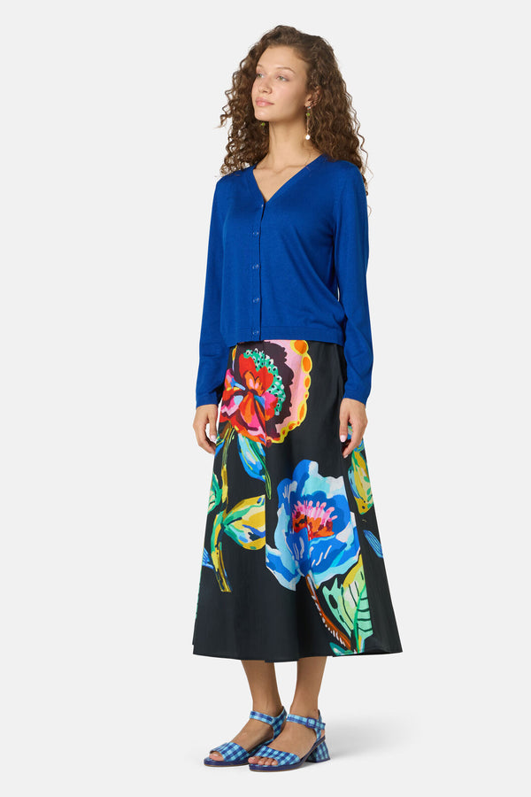 Gorman - V-Neck Cardigan - blue