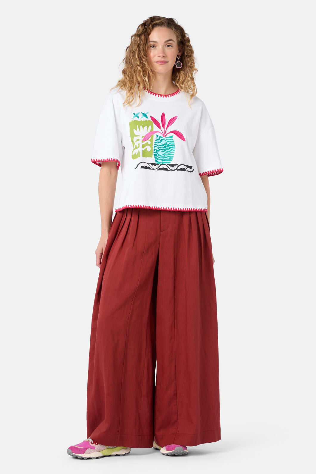 Gorman - Morocco Embroidered Relaxed Tee - white