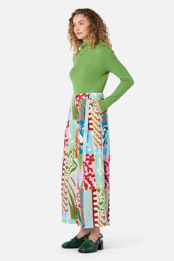 Gorman - Zellige Patch Skort - print