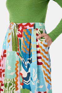 Gorman - Zellige Patch Skort - print