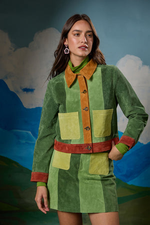 Gorman - 70’s Patch Suede Jacket - multi