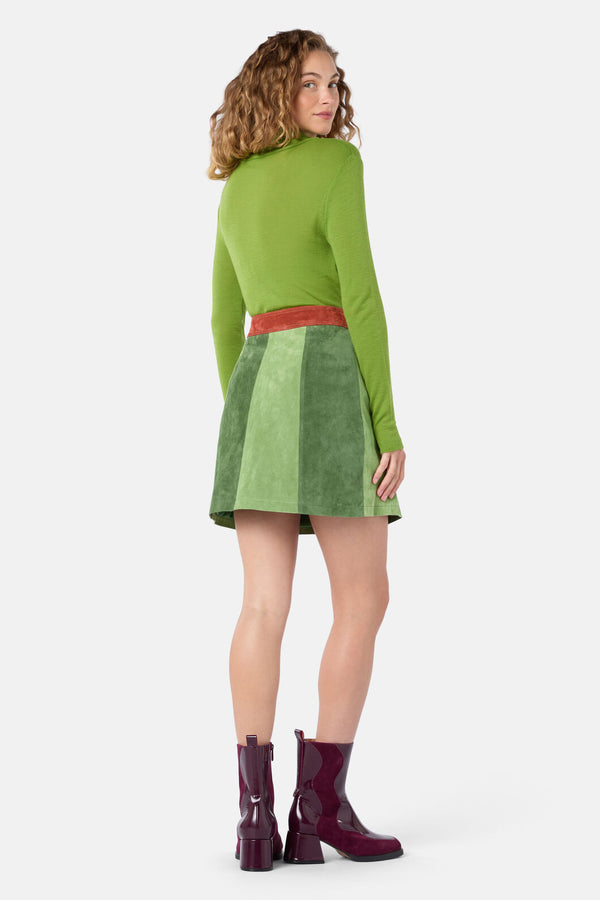 Gorman - 70’s Patch Suede Skirt - multi