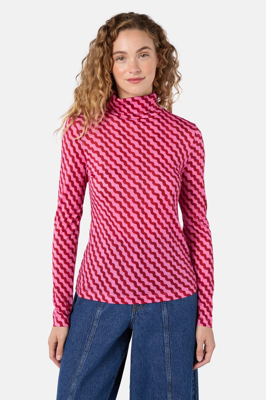 Gorman - Wavy Days Merino Polo - pink