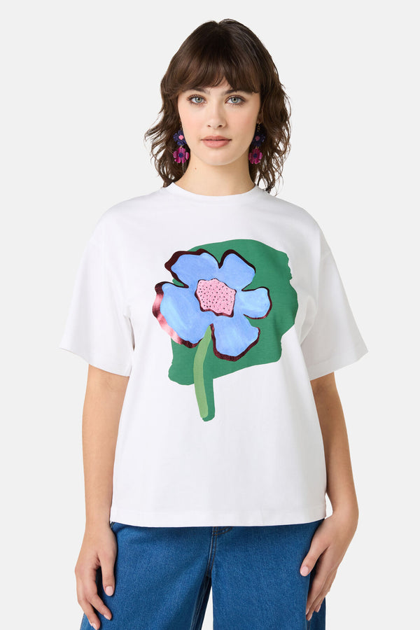 Gorman - Seedlings Placement Foil Oversized Tee - white