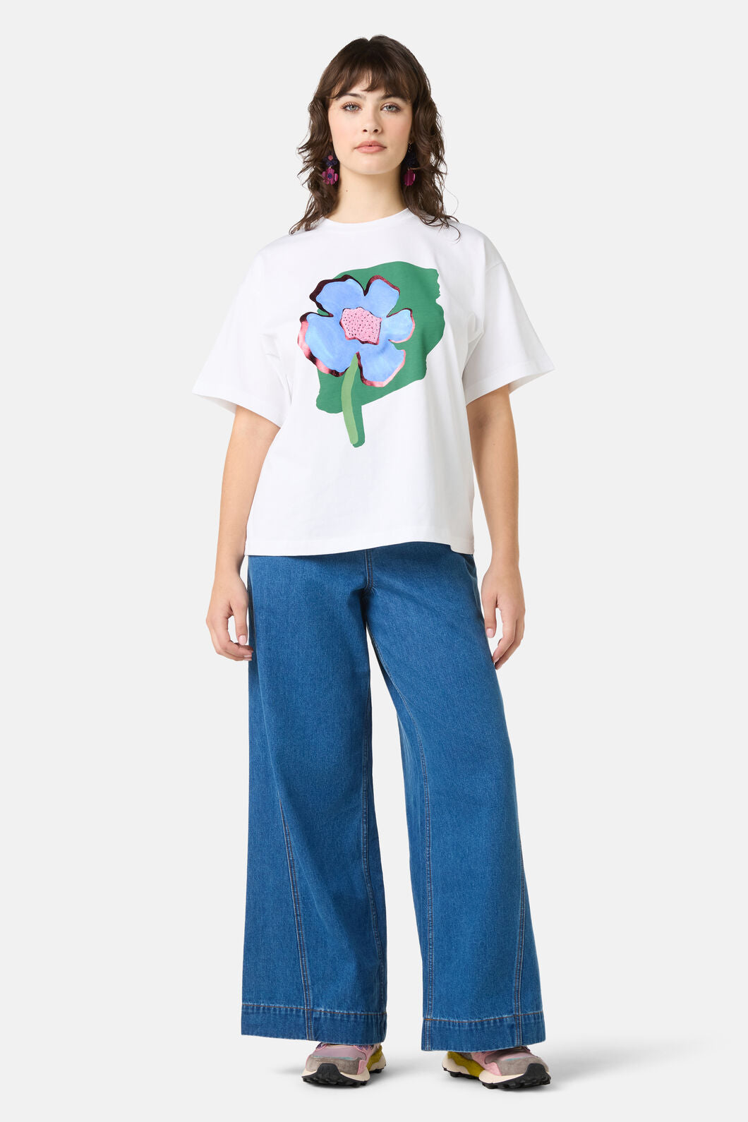 Gorman - Seedlings Placement Foil Oversized Tee - white