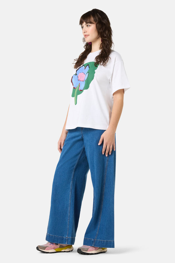 Gorman - Seedlings Placement Foil Oversized Tee - white
