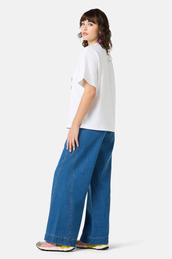 Gorman - Seedlings Placement Foil Oversized Tee - white