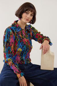 Gorman - Night Garden Shirred Top - print