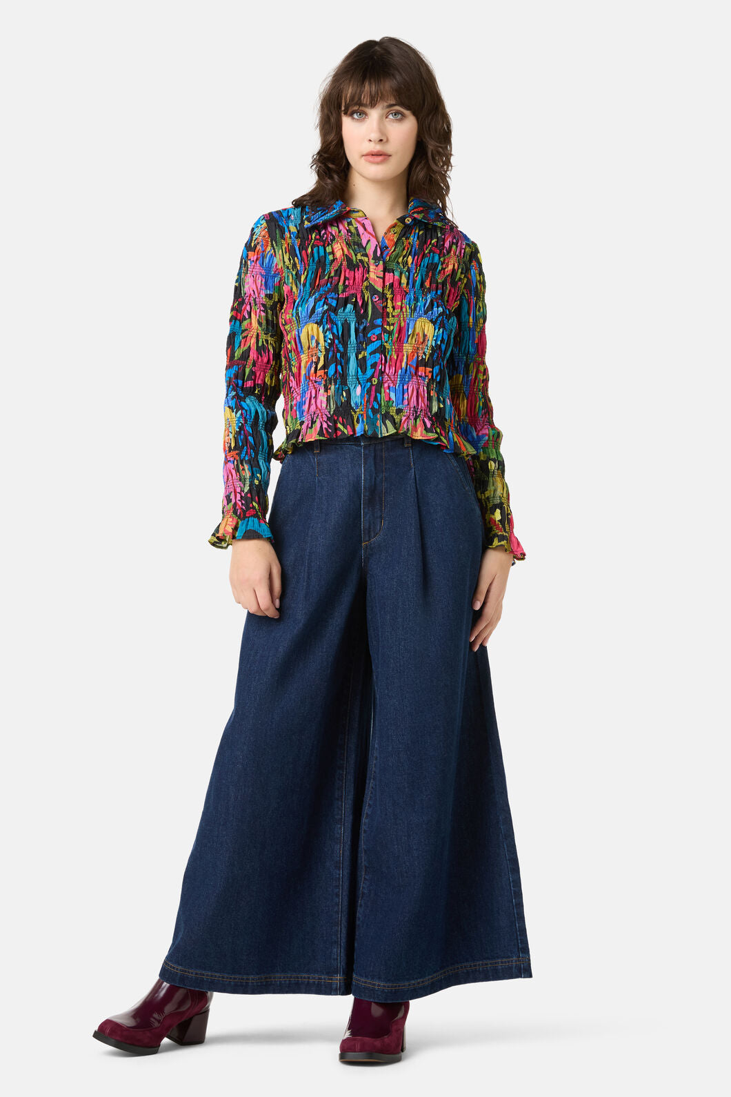 Gorman - Night Garden Shirred Top - print