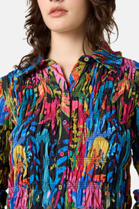 Gorman - Night Garden Shirred Top - print