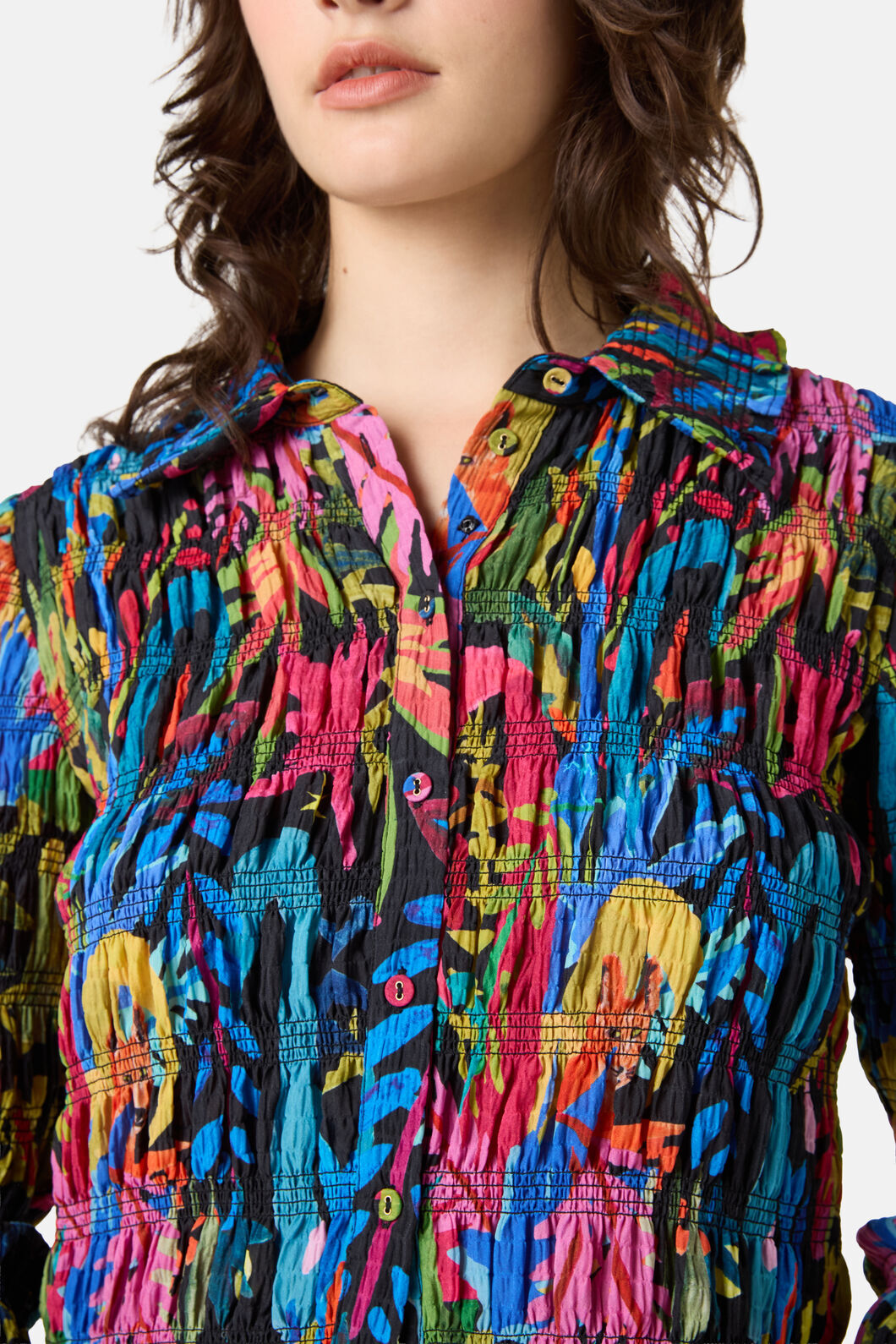 Gorman - Night Garden Shirred Top - print