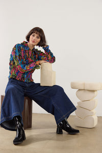 Gorman - Night Garden Shirred Top - print