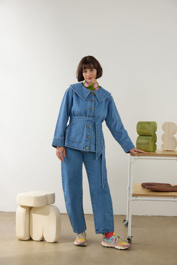 Gorman - Henry Collar Denim Jacket - denim