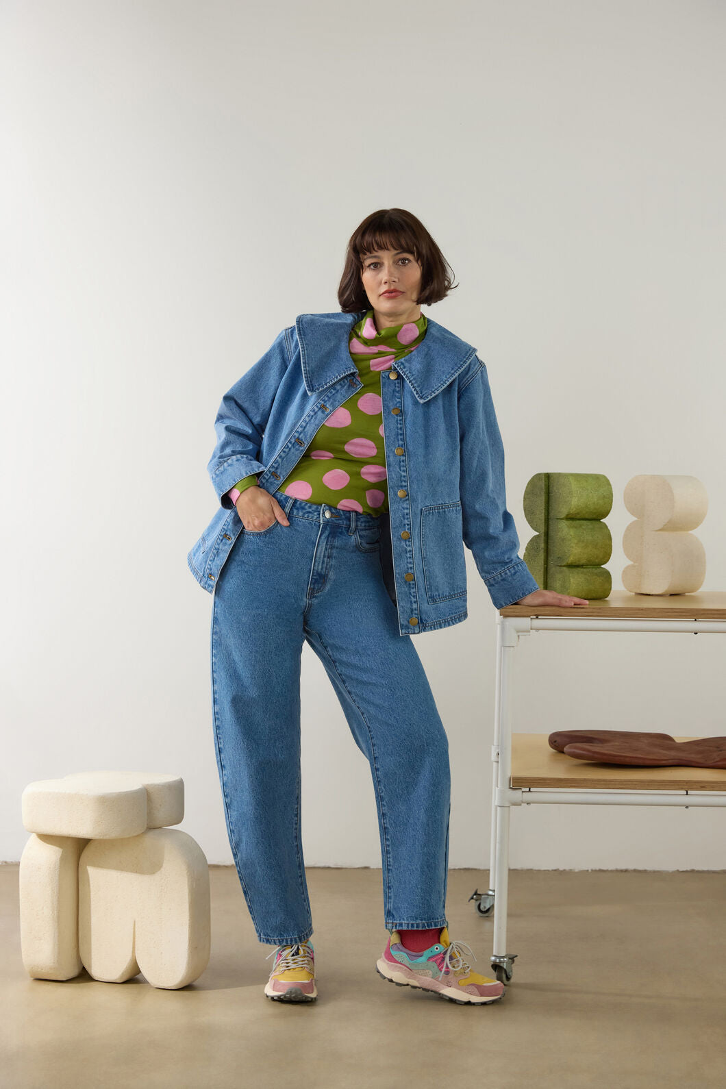 Gorman - Henry Collar Denim Jacket - denim