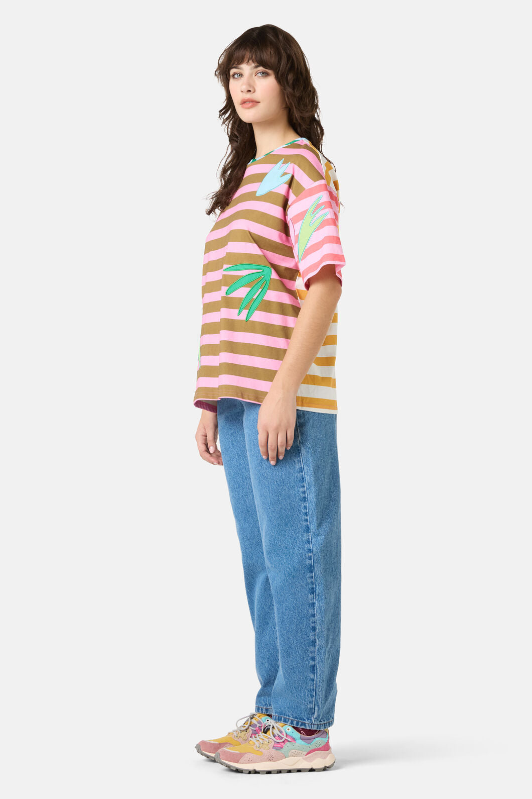 Gorman - Warm Winter Stripe Oversized Tee - print