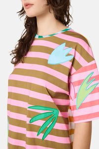 Gorman - Warm Winter Stripe Oversized Tee - print